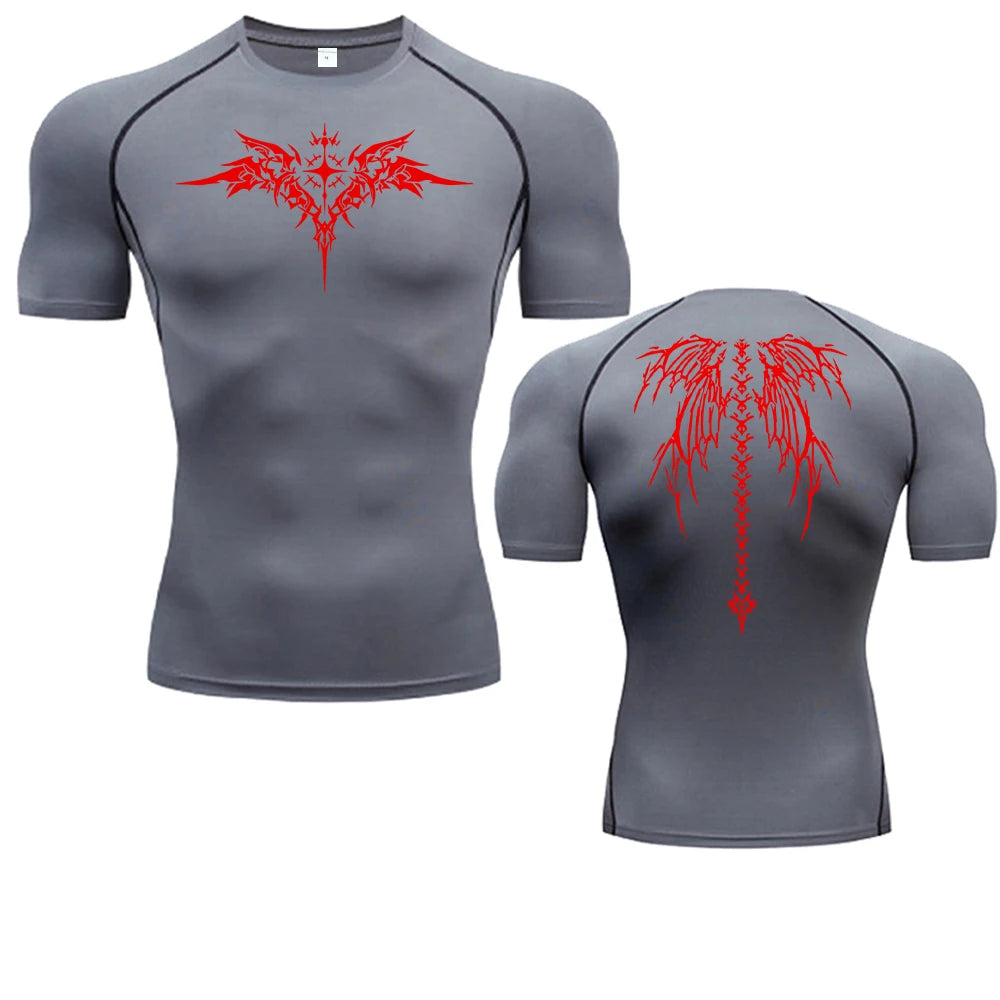 Fitted Sports Compression Shirt with Original Sleeve Style Options