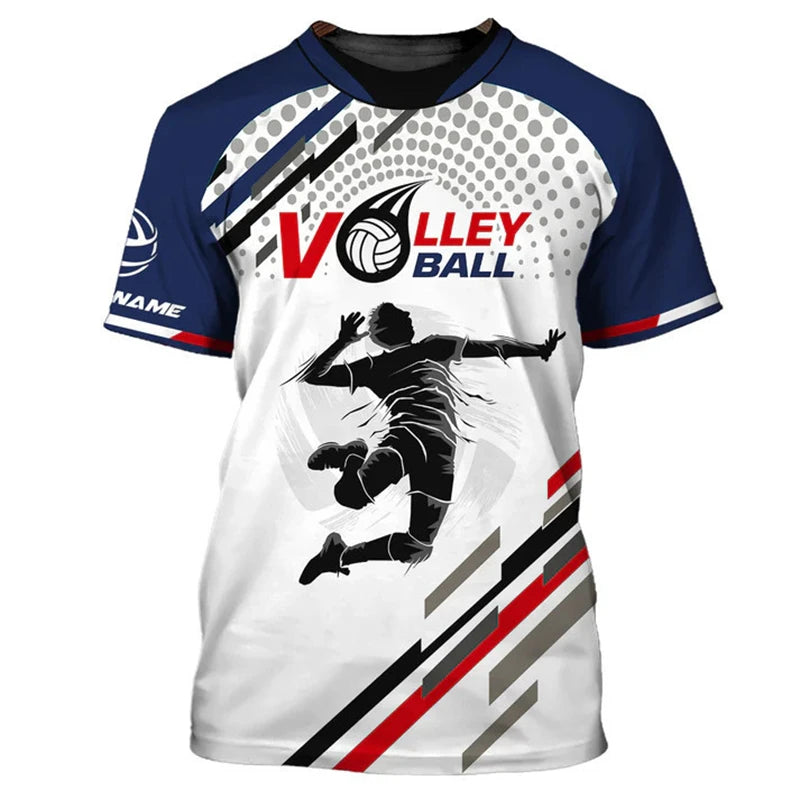 Volleyball Graphic Short Sleeve T-shirt For Sports Outfits
