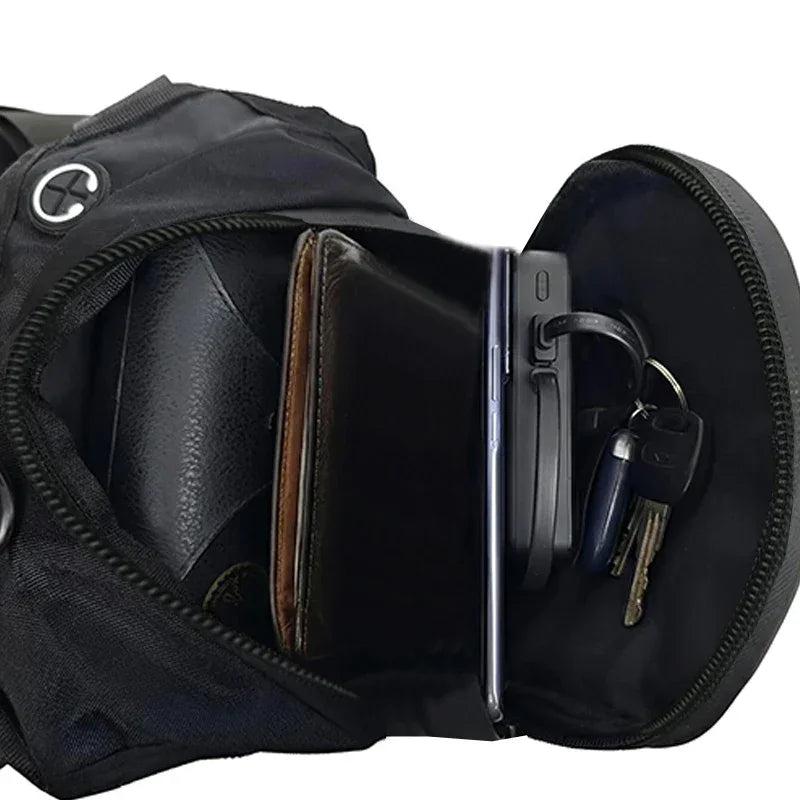 Structured Thigh Bag with Adjustable Waist and Leg Straps