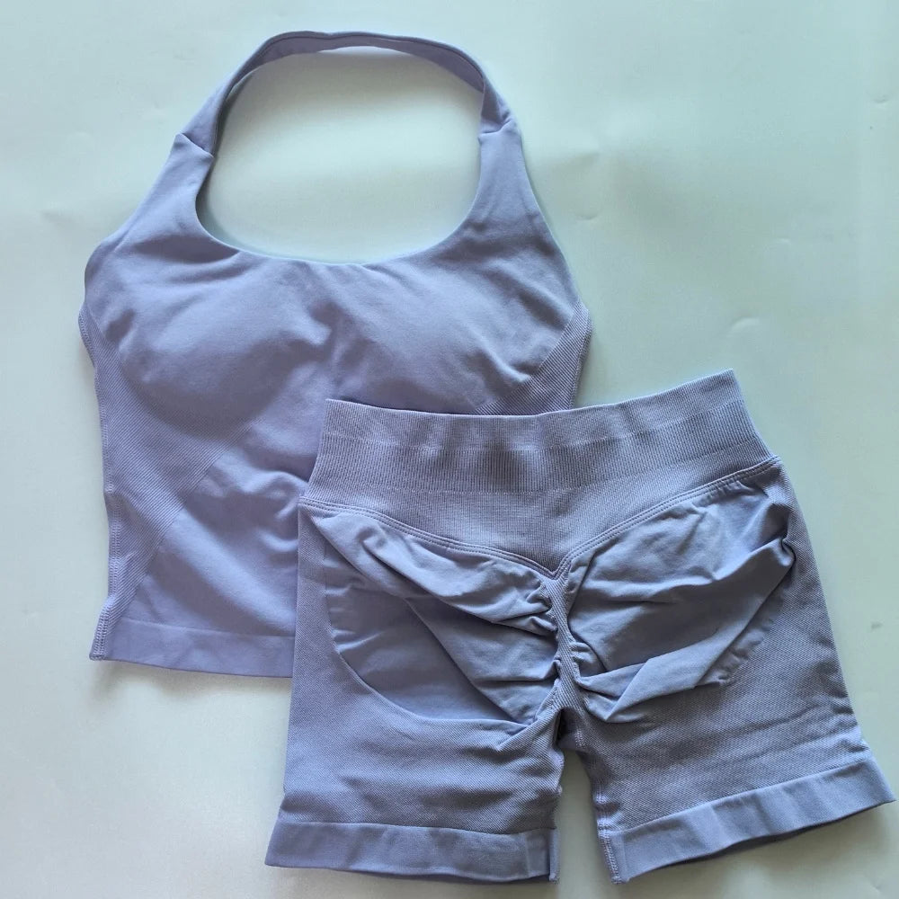 Women's Tank And Shorts Yoga Set For Workout Outfits
