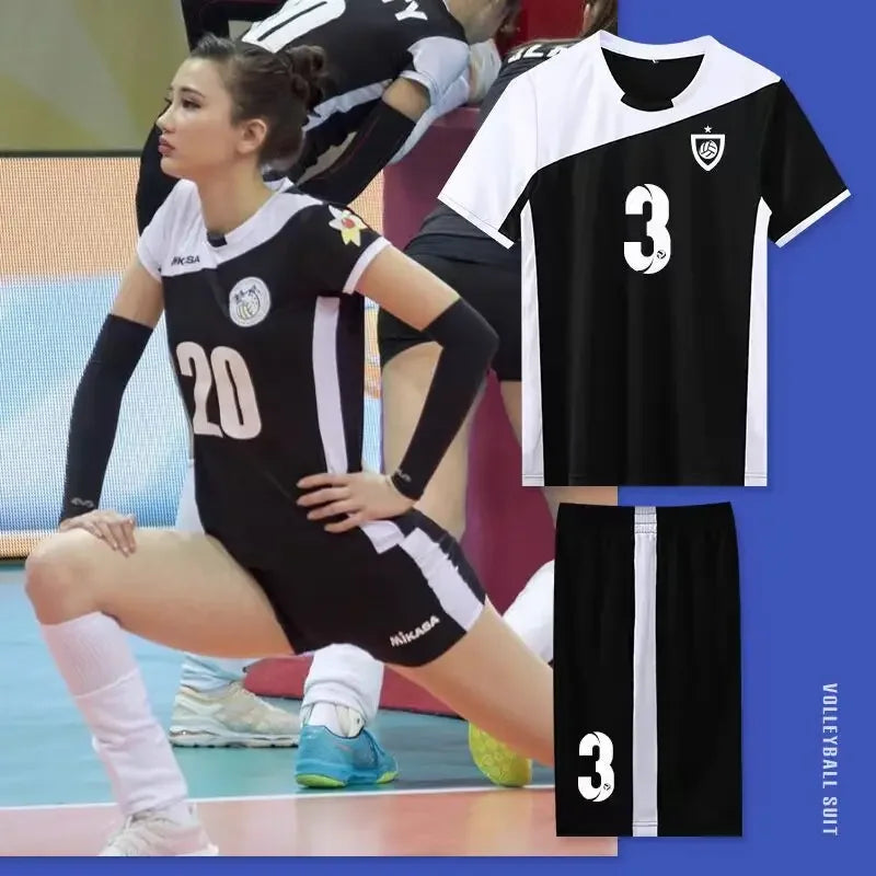 Volleyball Shirt And Shorts Two Piece Sports Clothing Set