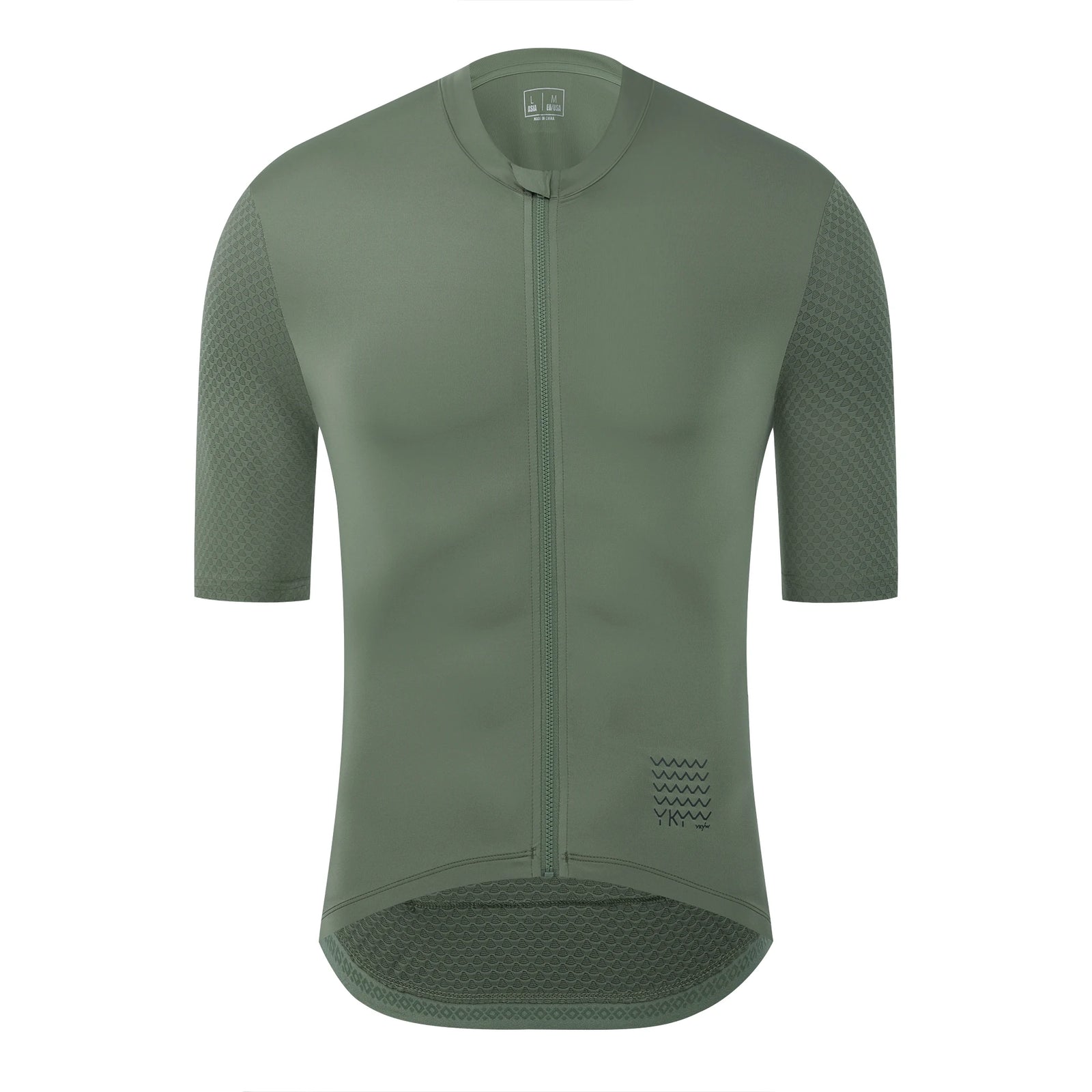 Men's Short Sleeve Full-Zip Cycling Jersey with Rear Storage Pockets