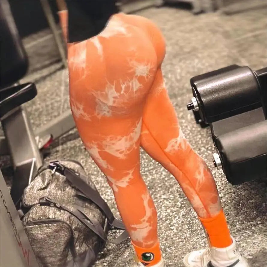 Women's Tie Dye Full Length Leggings For Workout Outfits