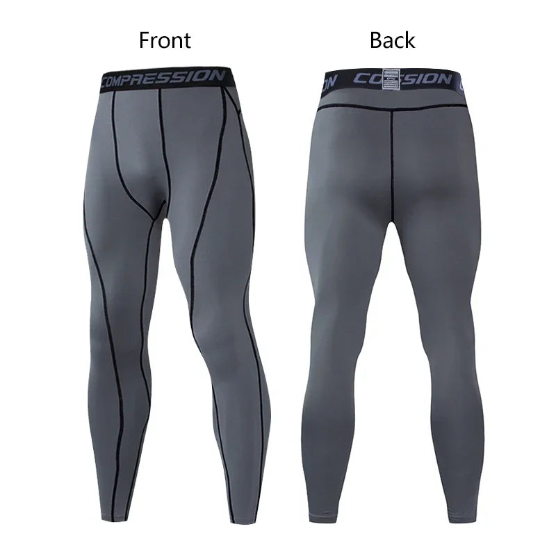 Men's Fitted Training Leggings for Gym and Running