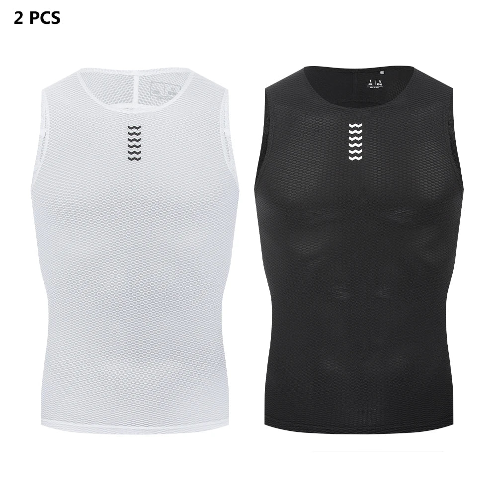 Sleeveless Crew Neck Cycling Base Layer Tank Top