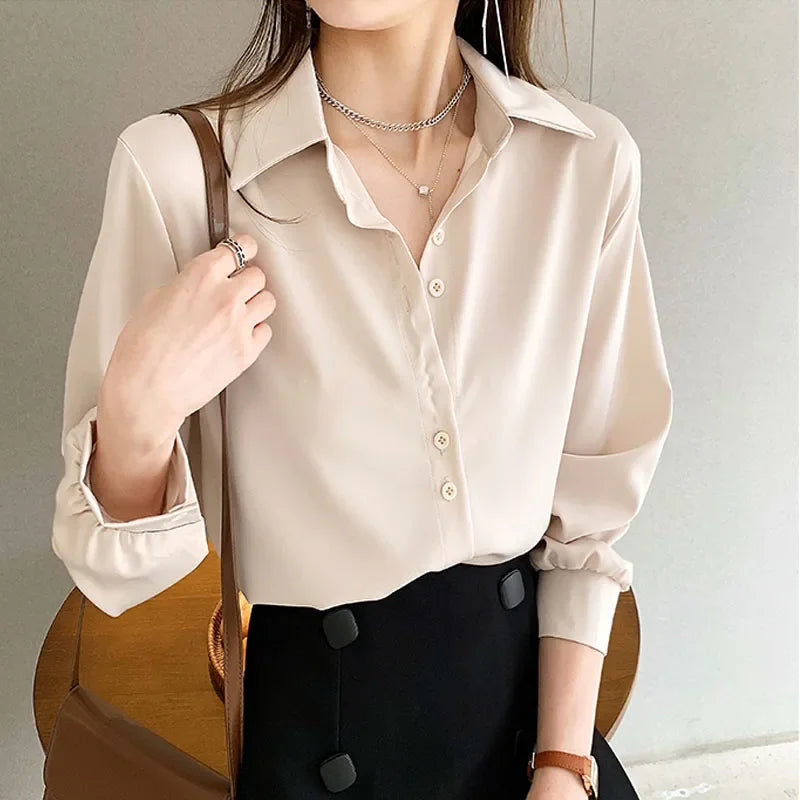 Women's Long Sleeve Button Front Shirt
