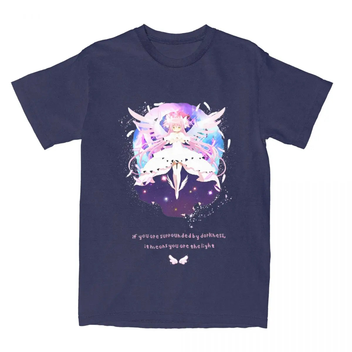 Vintage Madoka Magica Anime Print T-Shirt Soft Breathable Casual Comfortable Pure Cotton Unisex Tops
