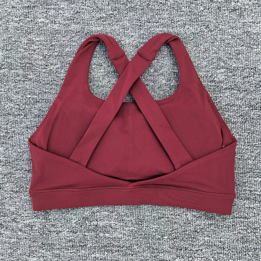 Women's Wide Cross Strap Sports Bra