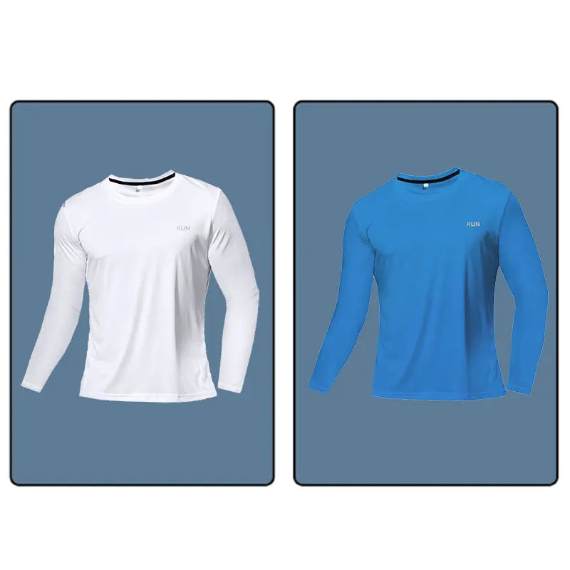 Men's Raglan Long Sleeve Crew Neck T-shirt For Workout Outfits