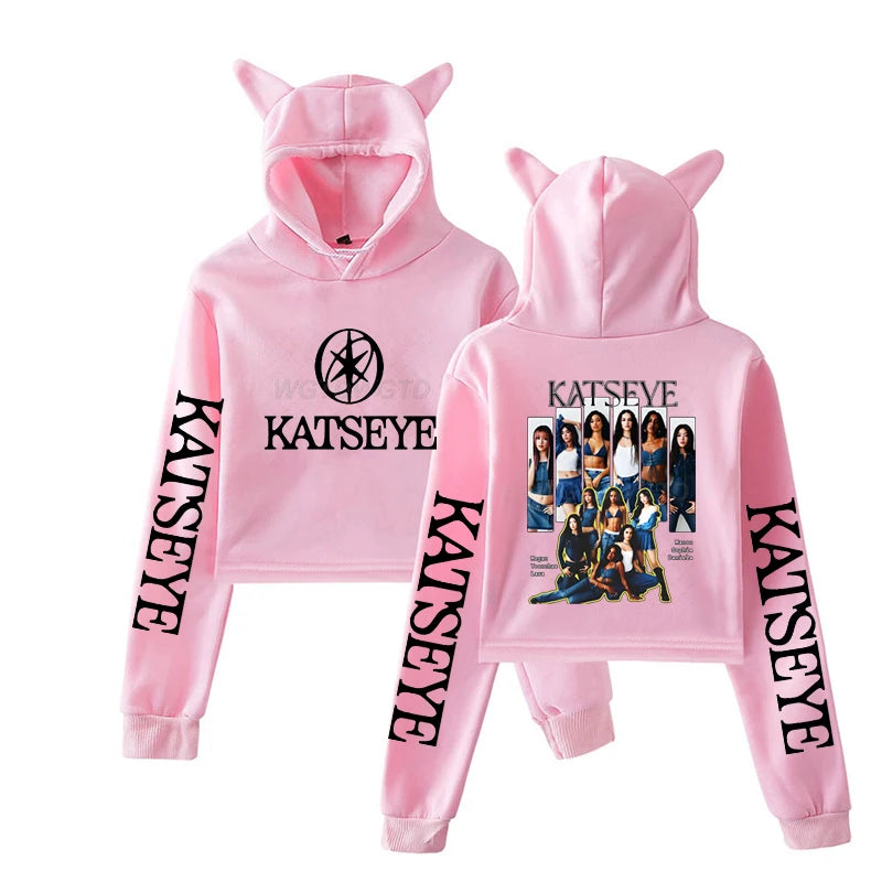 KATSEYE Graphic Long-Sleeve Pullover Hoodie