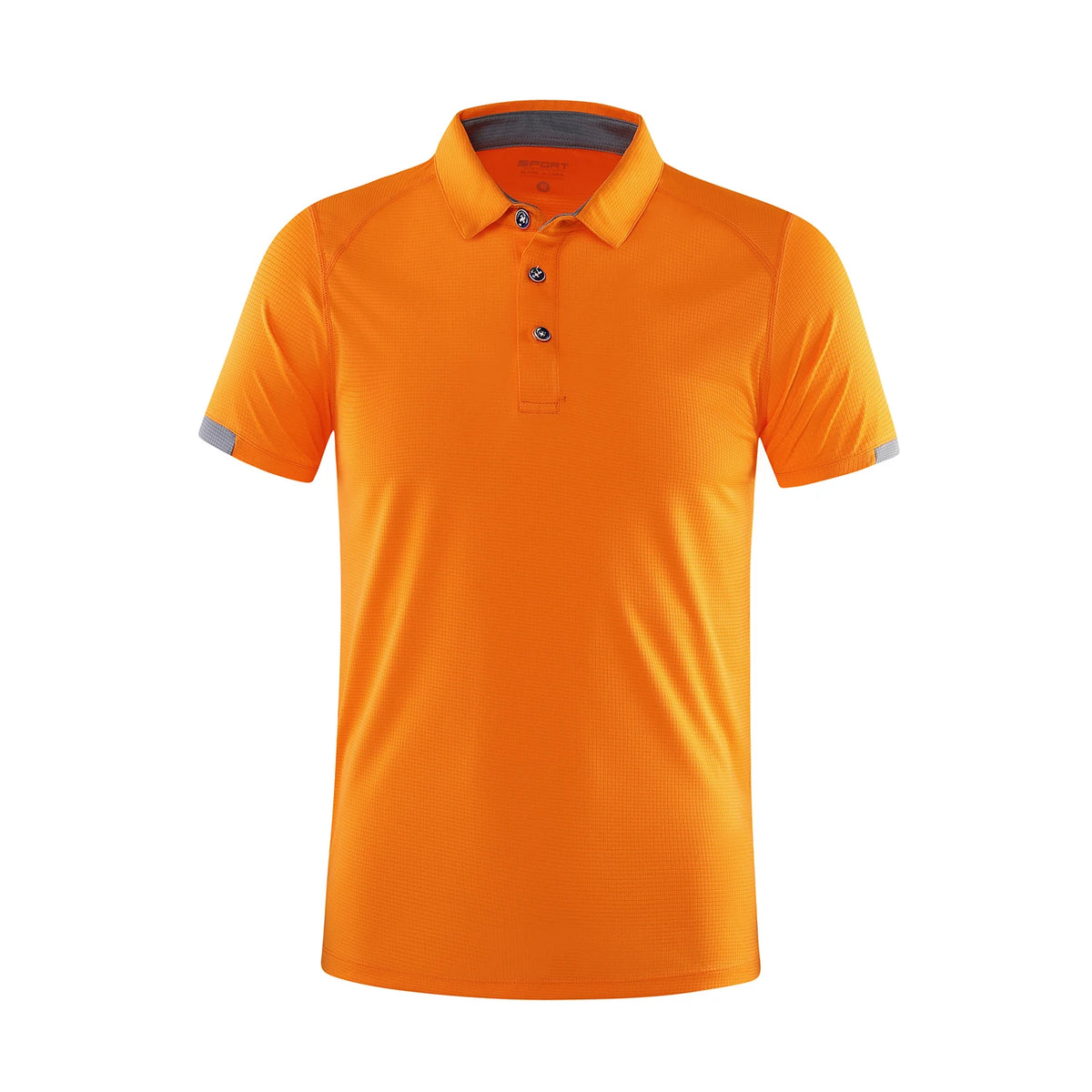 Solid Short Sleeve Collared Golf Polo Shirt with Button Placket