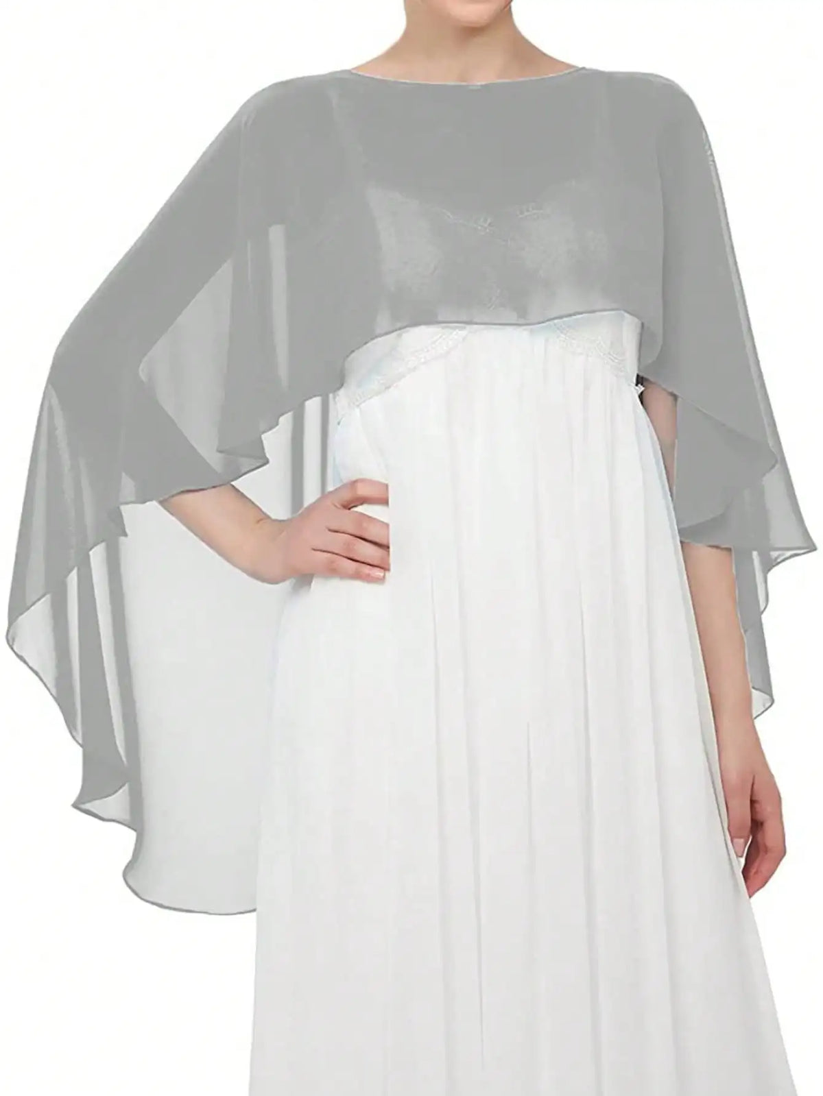 Sheer Flowing Drape Cape for Layering over Outfits