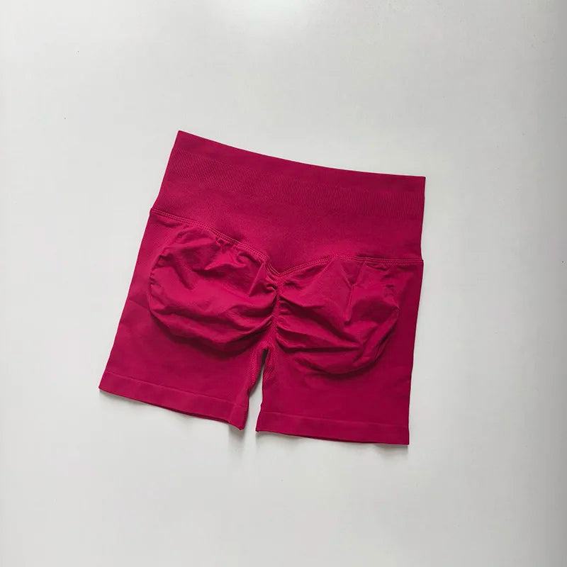 Women's High Waist Scrunch Back Shorts for Yoga and Gym Workouts