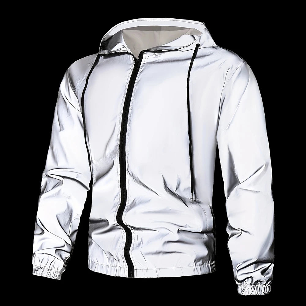 Hooded Long Sleeve Full Zip Casual Streetwear Jacket
