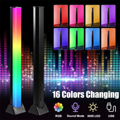 32 Bit Atmosphere Indoor Lighting LED Pickup Rhythm Lights Music Sync RGB Light Bars Gaming Room Decor Sound Control Rhythm Lamp