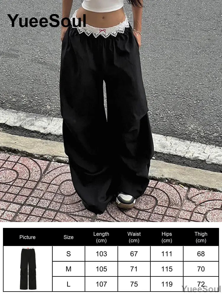 Women's Black Gothic Pants with Flared and Wide Leg Style Options