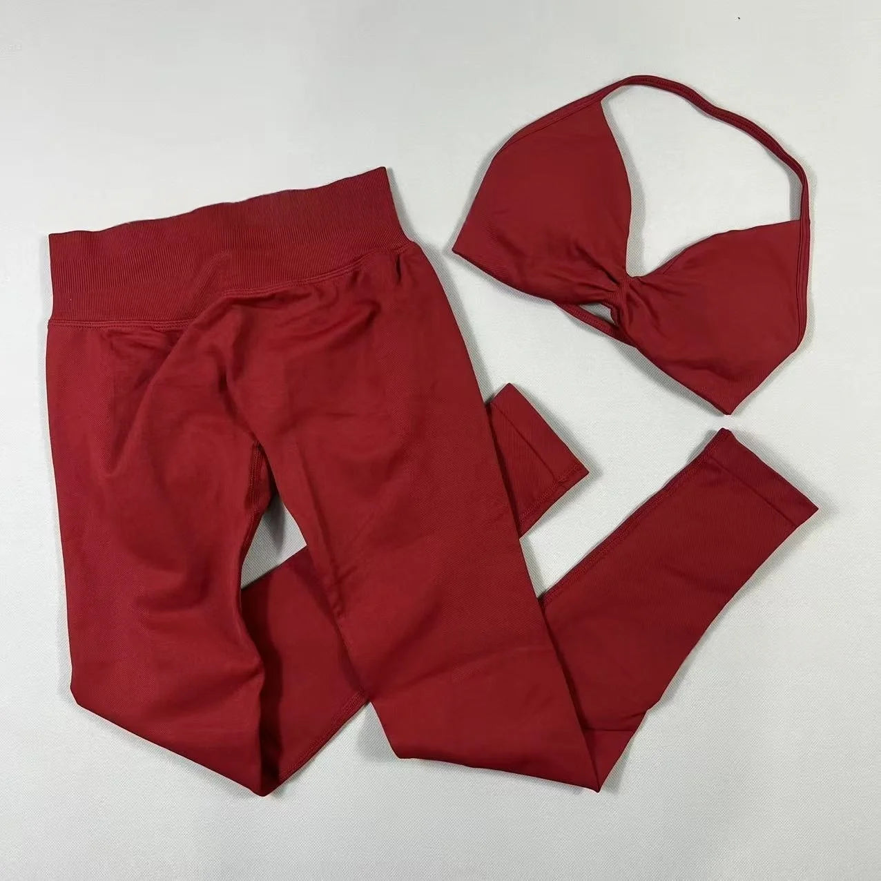 Women's Halter Bra And Leggings Yoga Set For Workout Outfits