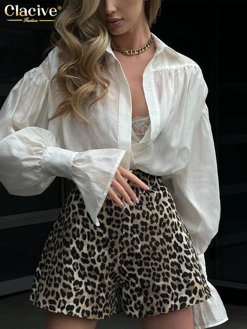 Women's Loose Flared Cuff Long Sleeve Blouse