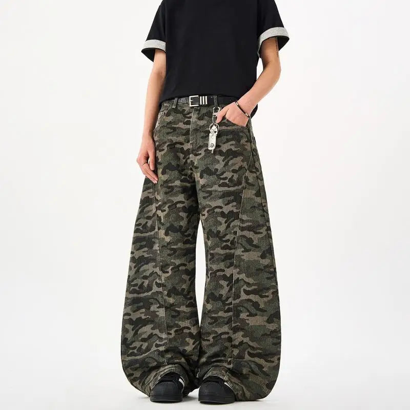 Men's Wide Leg Denim Jeans for Casual Everyday Wear