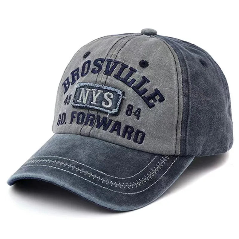 Washed Look Letter Baseball Cap with Adjustable Back