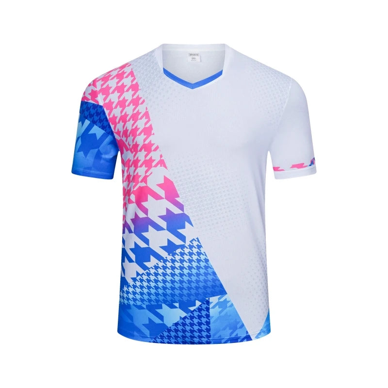 Printed Court Sports Short Sleeve T-shirt For Sports Outfits