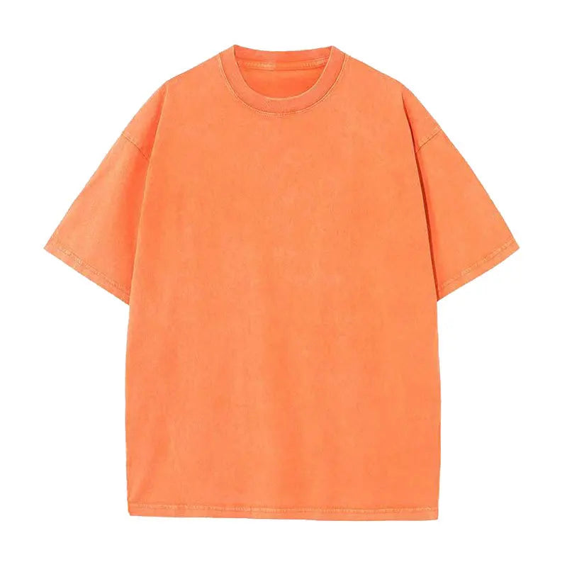 Solid Crew Neck Short Sleeve Loose Casual T Shirt