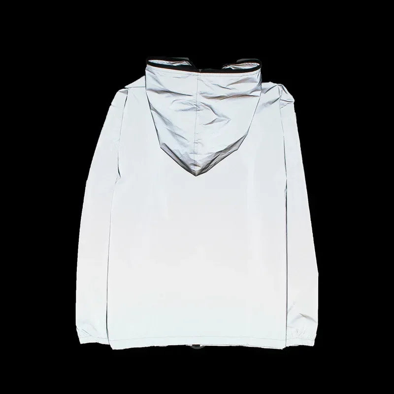 Hooded Long Sleeve Full Zip Casual Streetwear Jacket