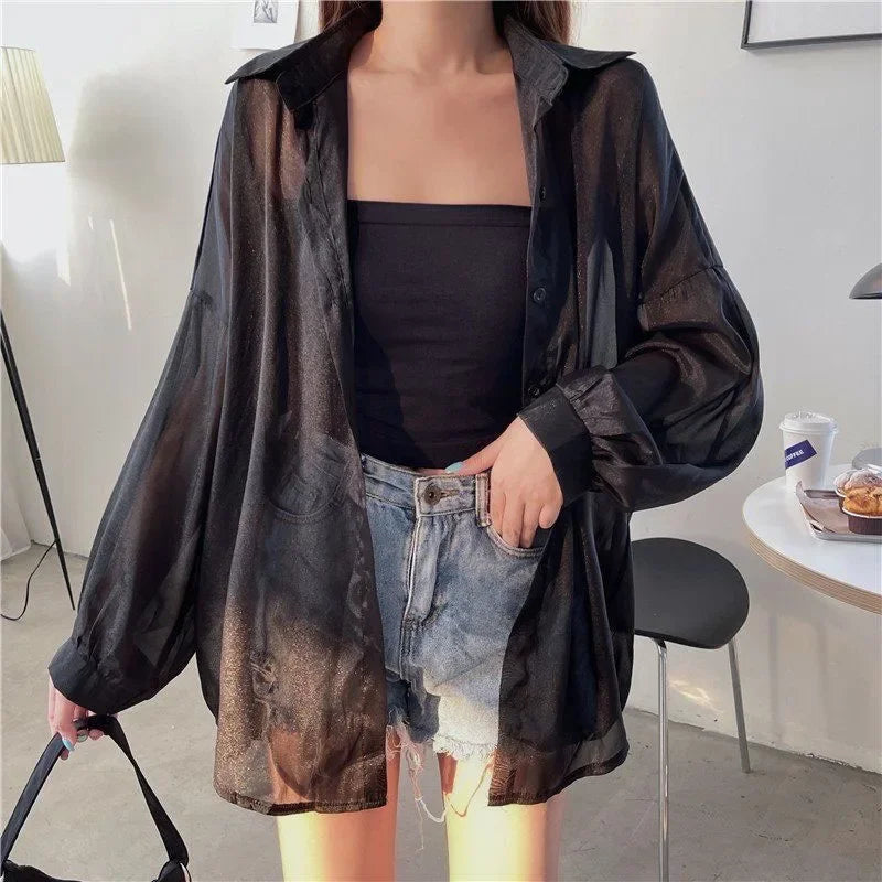 Women's Collared Long Sleeve Shirt