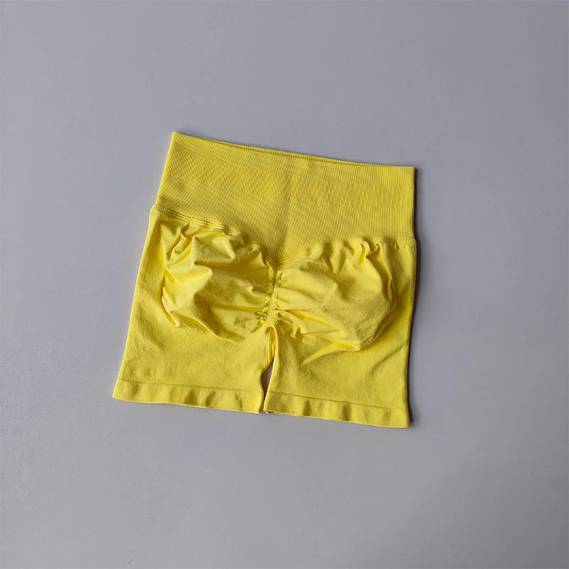 Women's High Waist Scrunch Back Shorts for Yoga and Gym Workouts