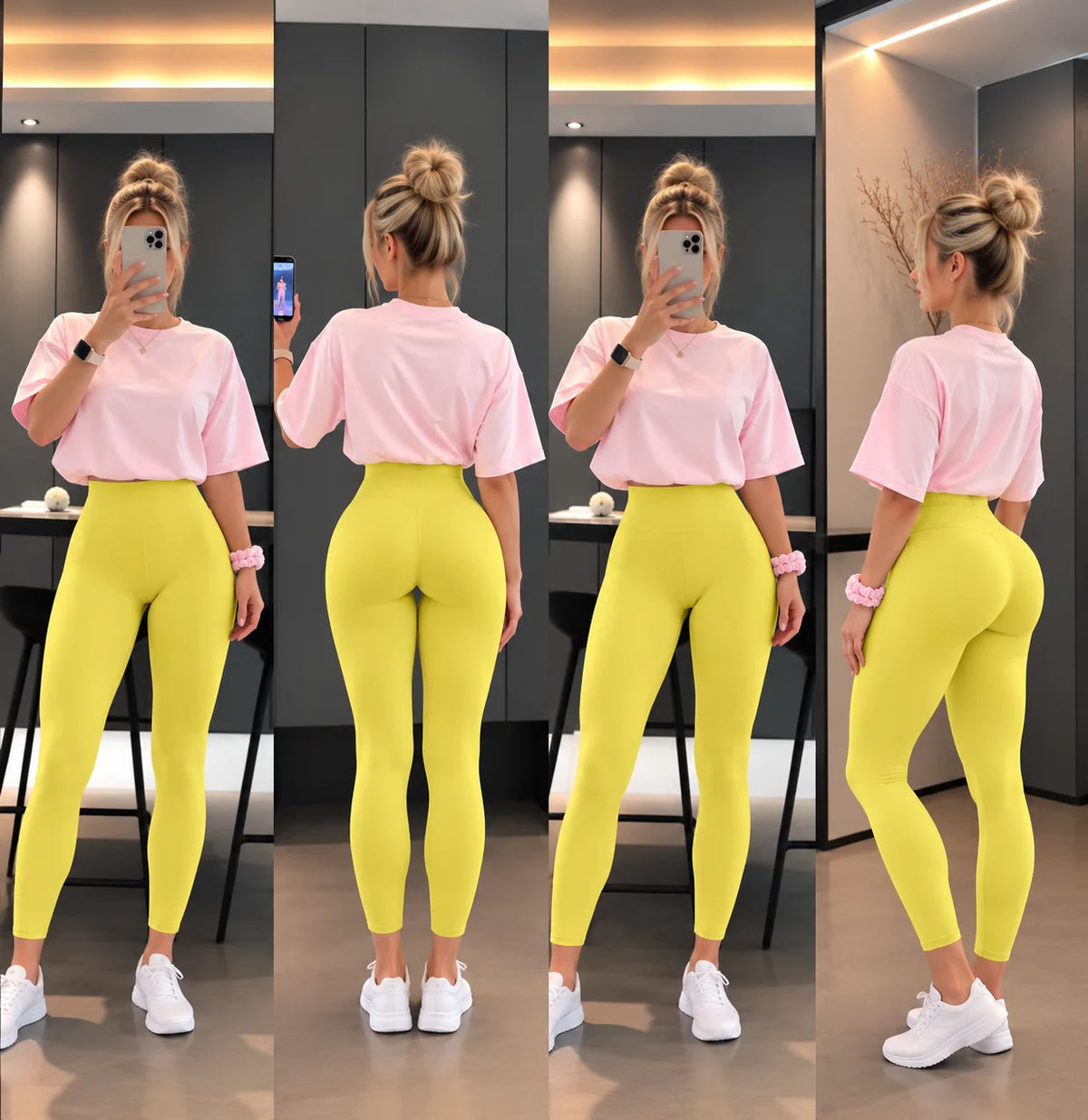 Women's Scrunch Full Length Leggings For Workout Outfits