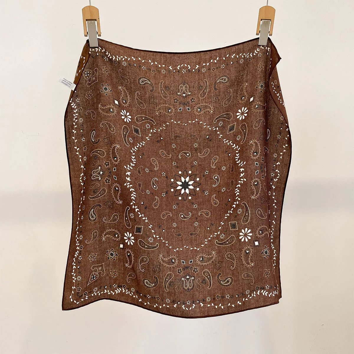 Printed Square Scarf with Polka Dot Pattern Options