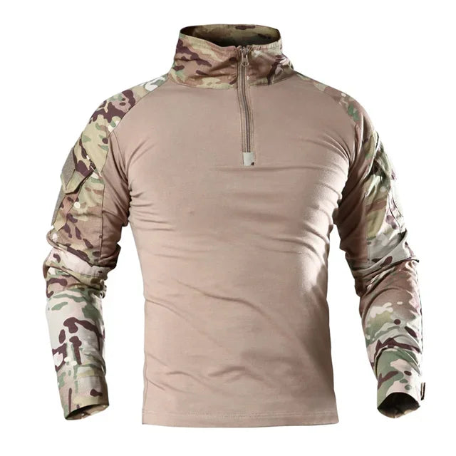 Men's Long-Sleeve Quarter-Zip Tactical Shirt