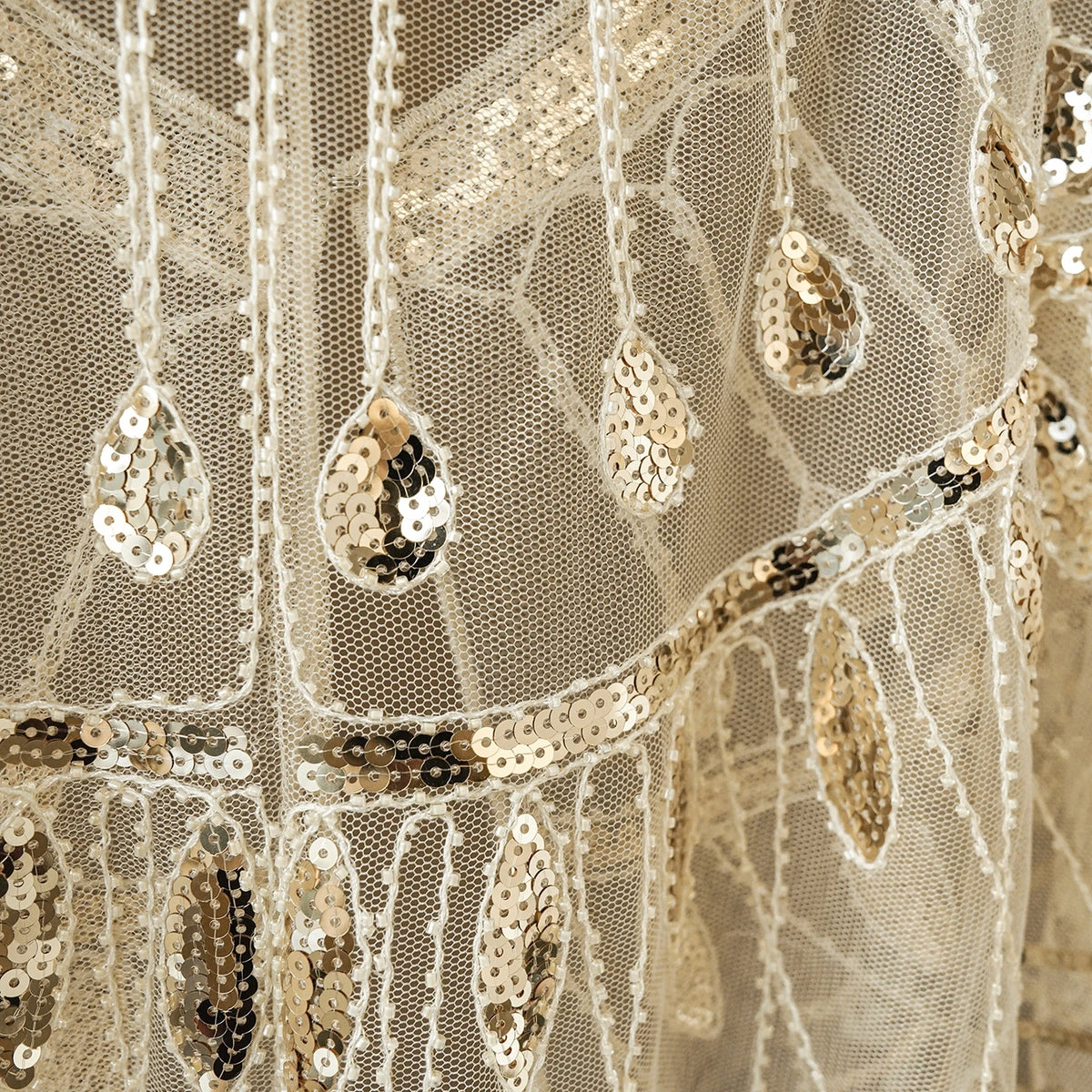 Leaf Beaded Sequin Capelet for Layering over Dresses and Tops