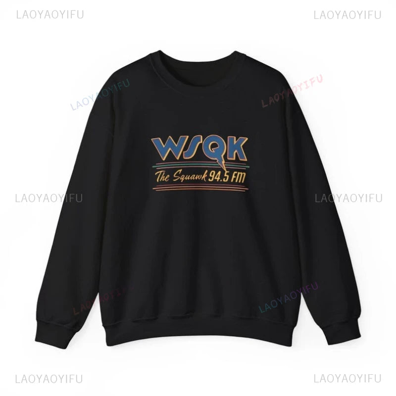 Radio Graphic Long Sleeve Pullover Casual Sweatshirt for Layering