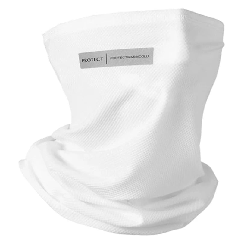 Solid Neck Gaiter Scarf with Lower Face Coverage