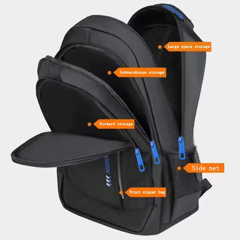 Multi-Pocket Student Backpack with Contrast Zippers for School and Daily Use