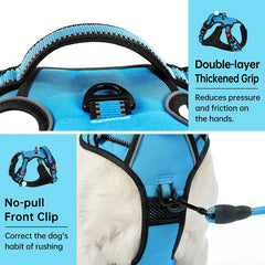 No Pull Dog Harness Comfortable Reflective Control Handle Padded Puppy Pet Vest Harness For Small Medium Large Dogs