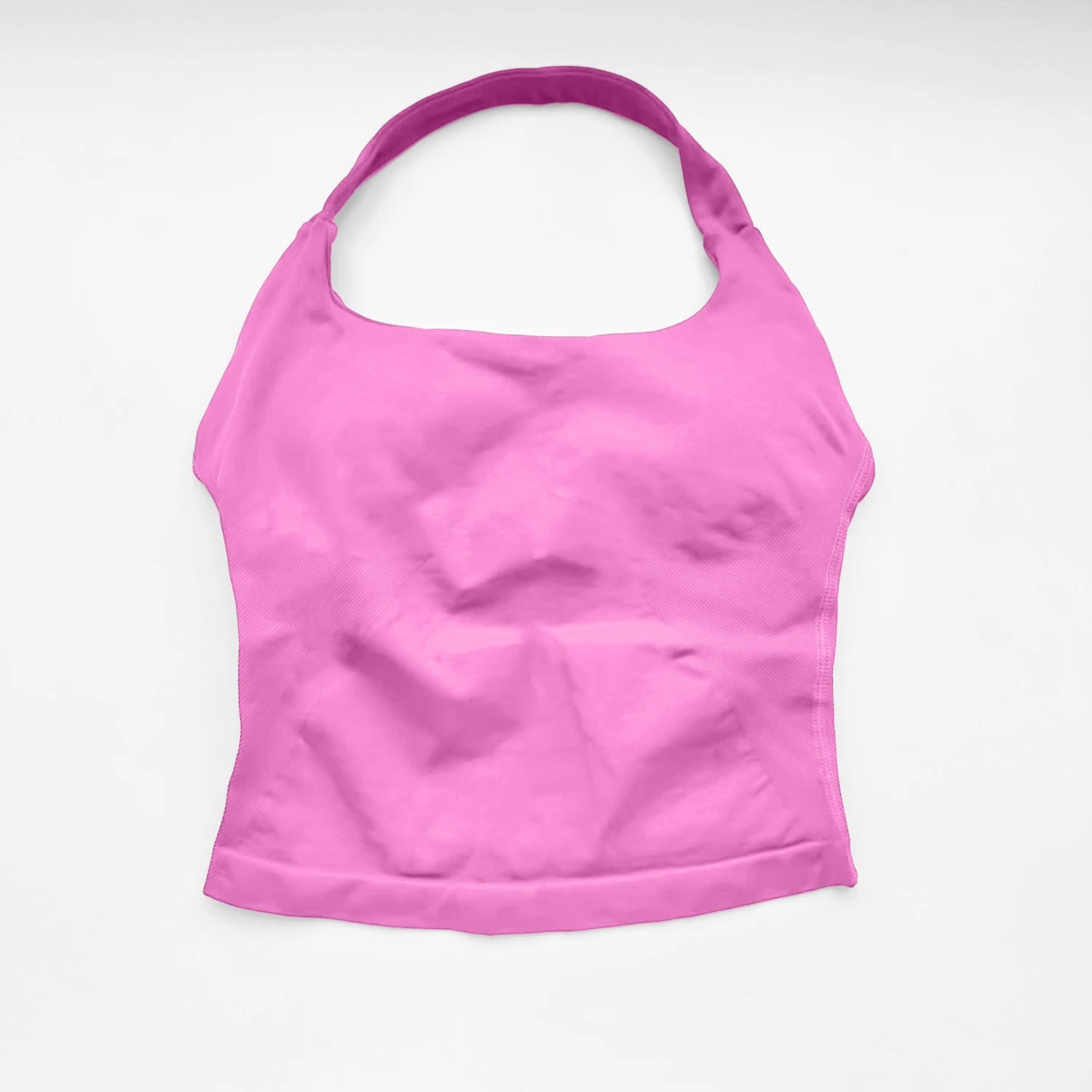 Women's Halter Neck Longline Fitted Tank Top For Workout Outfits