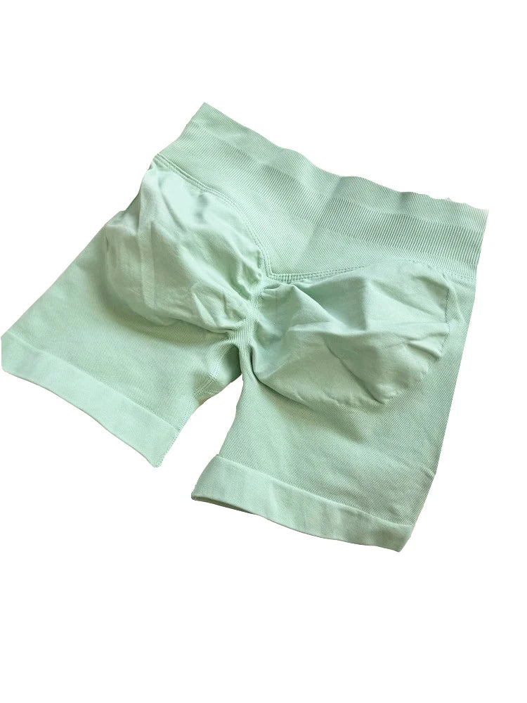 Women's Scrunch Back Nylon Blend Shorts for Yoga and Gym Training