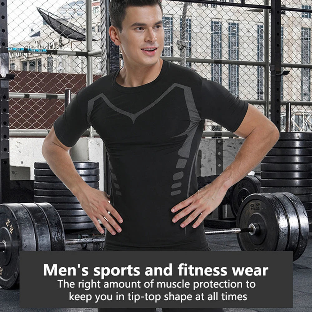 Fitted Sports Compression Shirt with Original Sleeve Style Options