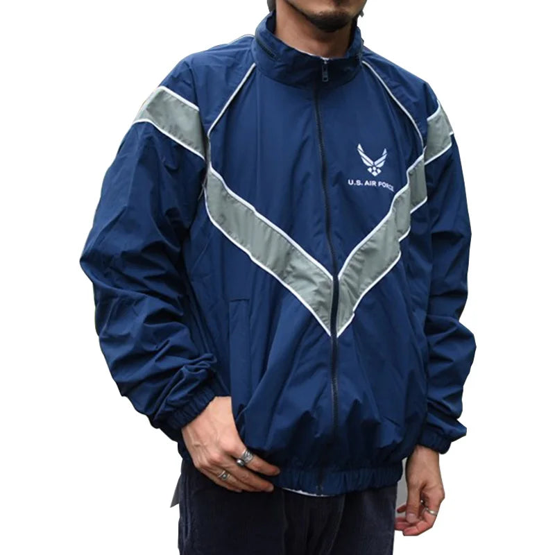 Outdoor AIR FORCE PTU Waterproof Breathable Running Training Physical Fitness Jacket Windbreaker Unisex Sportswear