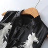 Vest For Women Chinese Style Disc Button Stand Collar Exquisite Craft Embroidery Animal Chiffon Silk Sleeveless Jackets