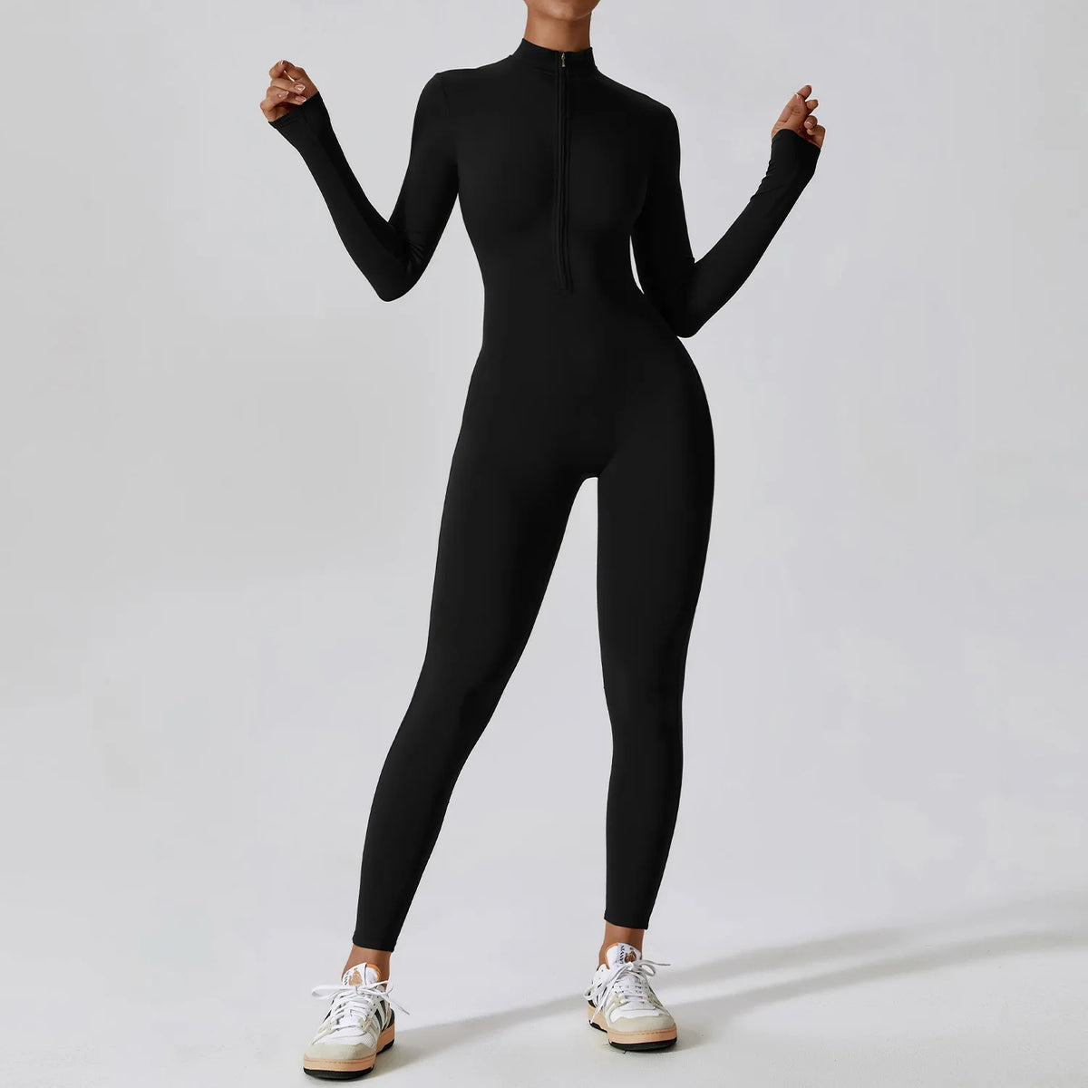 Women's Zip-Front Yoga Jumpsuit
