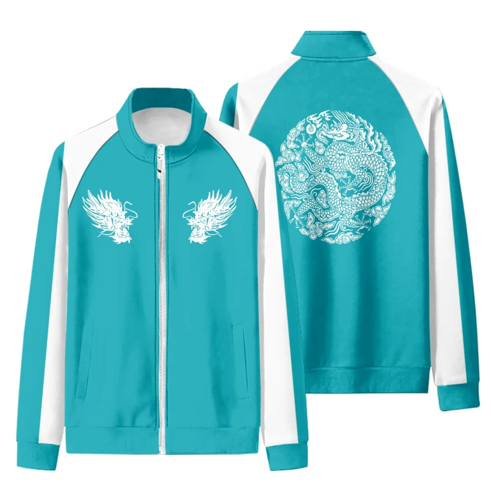 Long Sleeve Casual Streetwear Jacket with Front Closure and Pockets