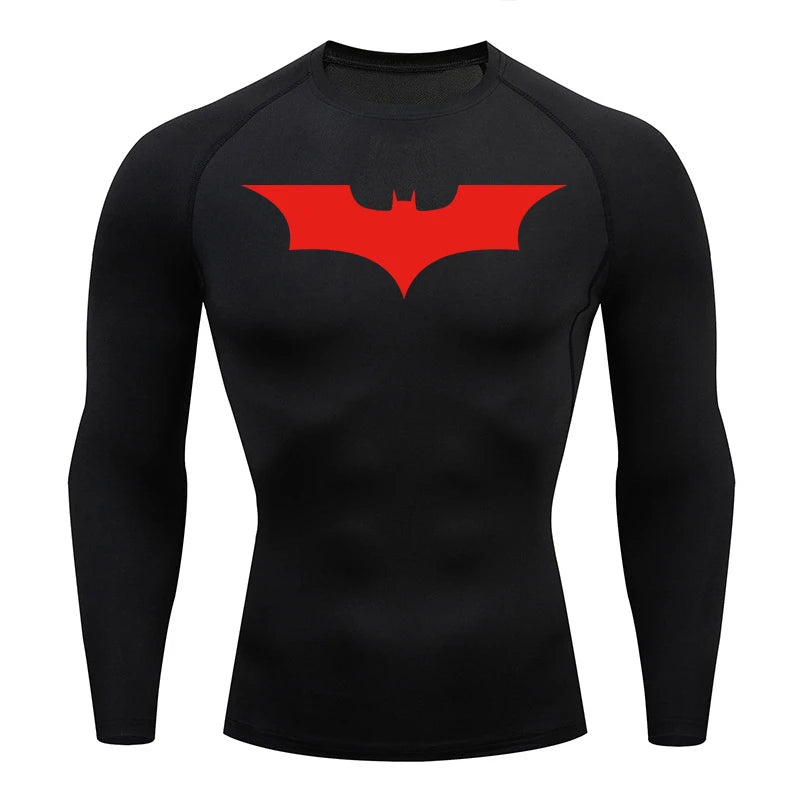 Fitted Crew Neck Long Sleeve Compression T Shirt
