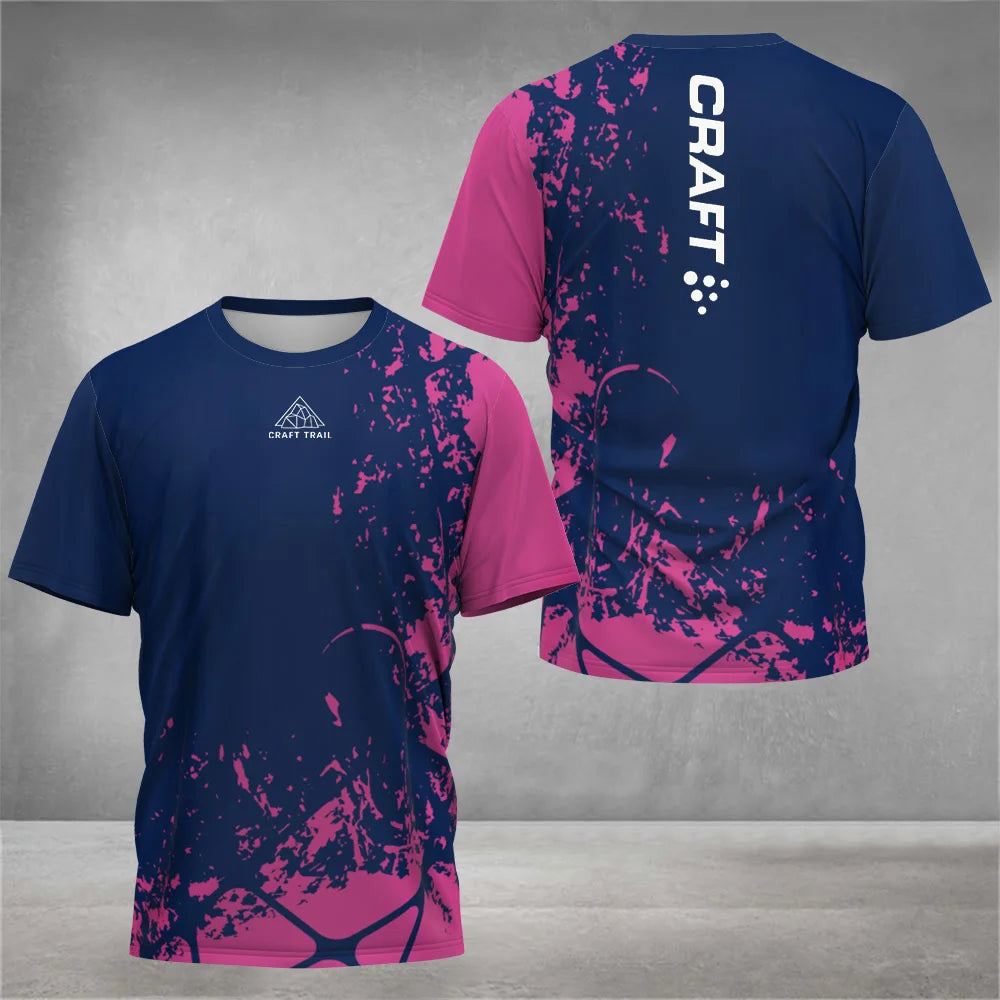 Printed Court Sports Short Sleeve T-shirt For Sports Outfits