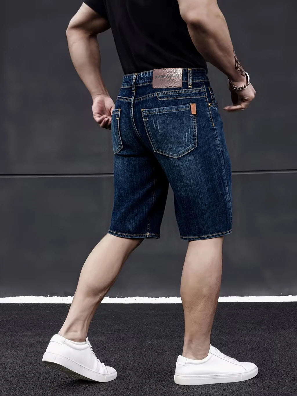 Men's Straight Cut Denim Shorts for Casual Everyday Wear