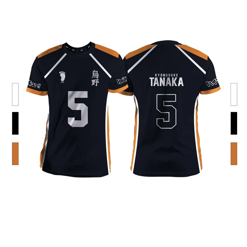 Anime Number Volleyball Short Sleeve T-shirt For Sports Outfits