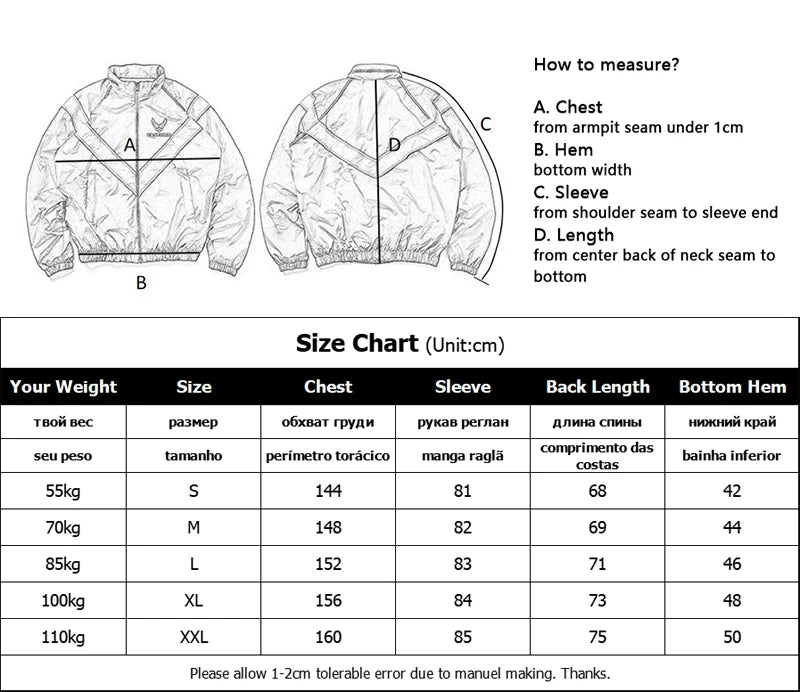 Outdoor AIR FORCE PTU Waterproof Breathable Running Training Physical Fitness Jacket Windbreaker Unisex Sportswear
