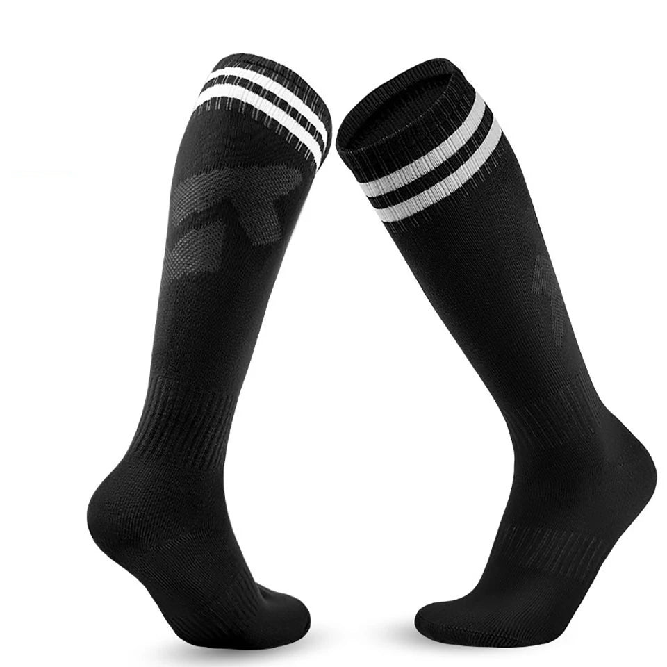 Striped Cuff Football Socks with Adult and Child Size Options